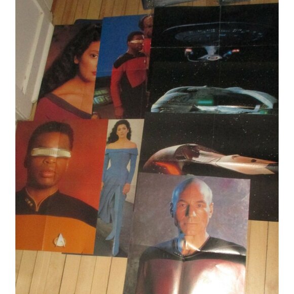 Star Trek: The Next Generation Official Magazine #9-10,12,14 w/16 posters - Picture 10 of 11